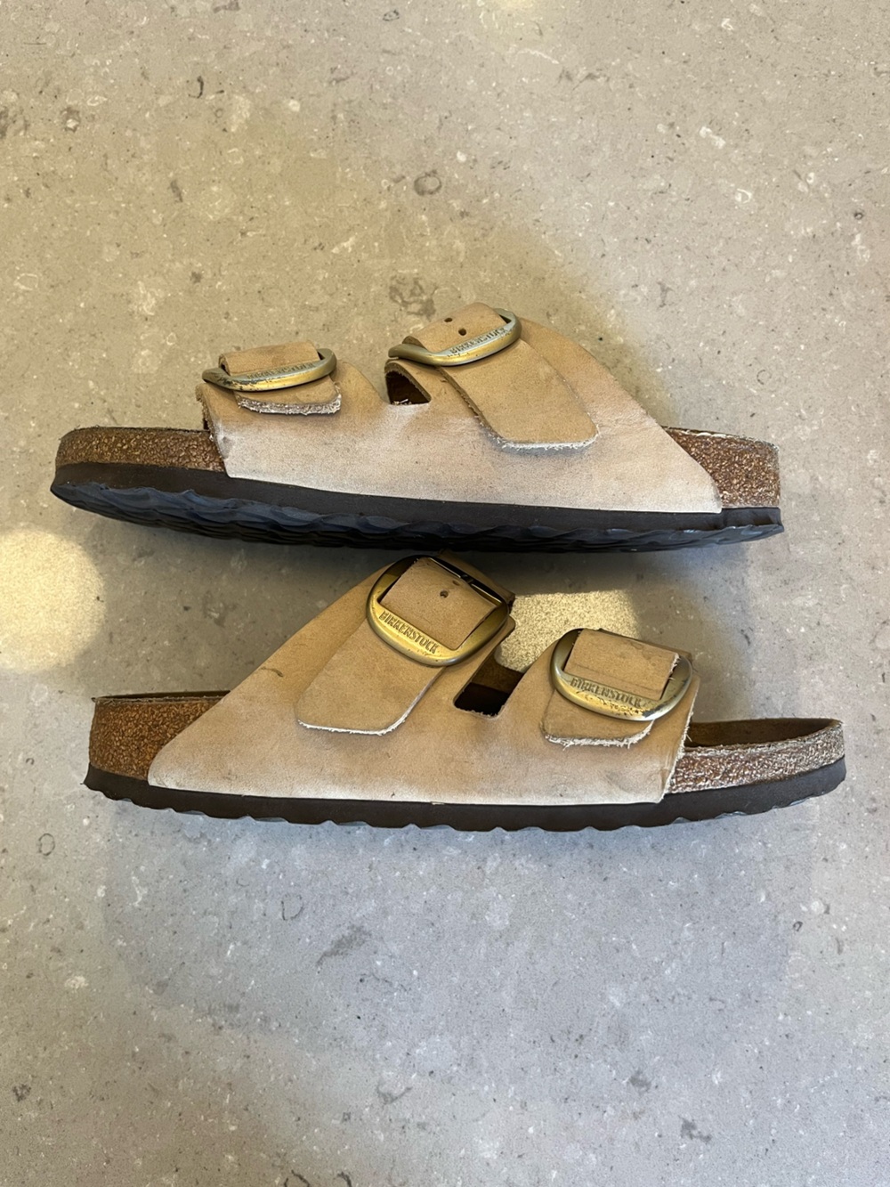Birkenstock Arizona Big Buckle Sandcastle Nubuck Size 39 - Picture 4 of 6